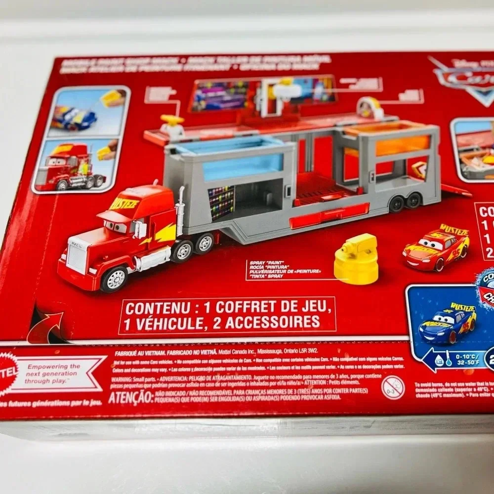 Disney Pixar Cars Color Changers Mobile Paint Shop Mack Playset with 1 Toy Car
